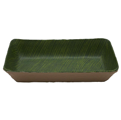 Салатник 1100 мл прямоугольный Green Banana Leaf пластик меламин P.L. PROFF CUISINE (JW50106-TAI)