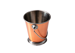 Ведерко для подачи 90/60 мм 90 мм 350 мл нержавеющая сталь, медь MGSTEEL