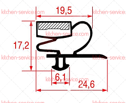 Уплотнитель вставной 1530х674 мм для SAGI (3186625)