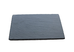 Блюдо для подачи прямоугольное 35х25х0,6 см, черное, сланец MGprof