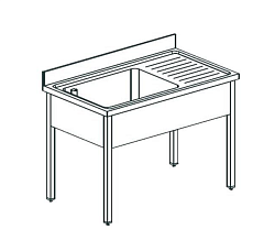 Ванна котломоечная CHEF LINE LP167-85RW (сушка справа) APACH