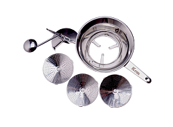 Машинка для протирки пюре 24 см, 3 сита, нержавеющая сталь MGSTEEL