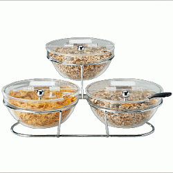 Подставка фуршетная для 3 салатников с крышкой APS