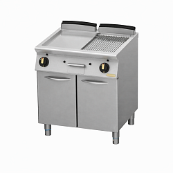 Поверхность жарочная комбинированная хромированная на подставке с дверью ERZ-1/2R-KR-O 80/90 MONTONA