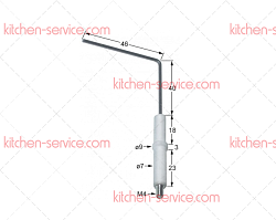 Электрод зажигания 7x44 мм для печи (3020191)