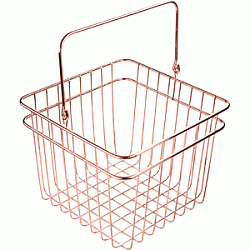 Корзина для хлеба с ручкой медная APS