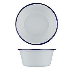 Салатник 2250 мл 20.5х10 см Blue Rim эмалированная сталь SUNNEX (CEB2050)