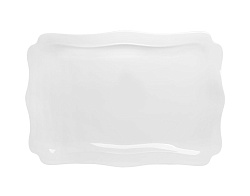 Блюдо прямоугольное с волнистым краем 360х250 мм Royal White 4-12 TUDOR ENGLAND (TU1896-2)