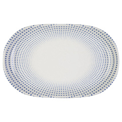Блюдо овальное 37см Harmony Blue ID Fine