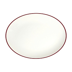 Тарелка овальная 36см Modest Maroon ID Fine