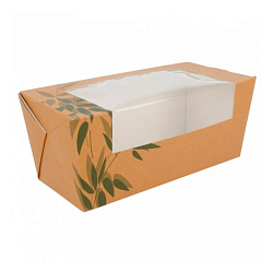 Коробка картонная для сэндвича с окном Feel Green 12,4x12,4x5,5 см GARCIA DE POU (147.78)