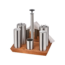 Набор соль/перец 6 предметов 13,5х17 см на подставке NARIN