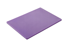 Доска разделочная полипропилен 450х300х11 мм фиолетовая поверхность шагрень MGprof (1710)