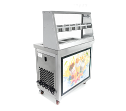 Фризер для ролл мороженого KCB-2F (контейнеры, световой короб) FOODATLAS