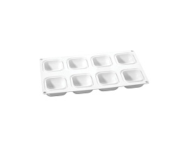 Форма для выпечки 8 ячеек 100 мл 61x61x30 мм Самоцвет, силикон SILIKOMART