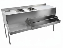 Станция барная 1900х700х900 мм с откидным бункером КАМИК