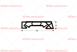 Уплотнитель дверной 740 мм для печи (5071444)