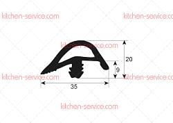 Уплотнитель дверной 520x490 мм для печи (5057155)