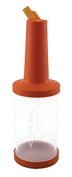 Ёмкость для сока 1 л с лейкой оранжевая THE BARS
