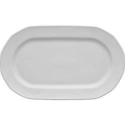 Блюдо «Меркури» овальное 34 см белое LUBIANA