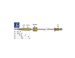 Термоэлемент M10x1 1200 мм 6,0 (6,5) мм FALCON