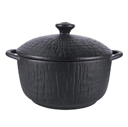 Бульонница 500 мл с крышкой Black Raw Wood P.L. PROFF CUISINE (80066*80066-n)