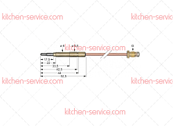 Термоэлемент M10x1 320 мм для печи (3440006)