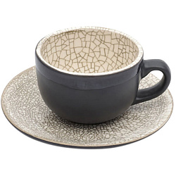 Чайная пара 150мл керамика «День и ночь» DYMOV