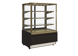 Витрина холодильная кондитерская KC70 VV 1,3-1 STANDARD 0102-0109 (ВХСВ-1,3Д CARBOMA CUBE люкс) ПОЛЮС