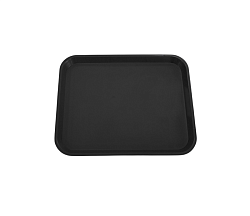 Поднос пластиковый прямоугольный 435х345х20 мм черный ROAL
