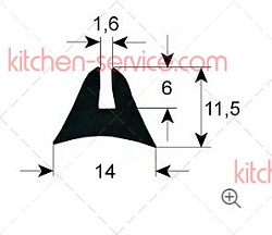 Уплотнитель для стекла CB (05020017)