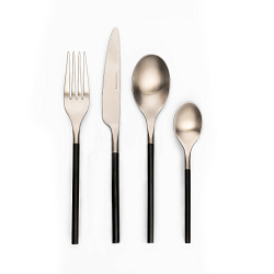 Набор столовых приборов на 6 персон «Дистрикт Сильвер Блэк Мэтт» KUNSTWERK