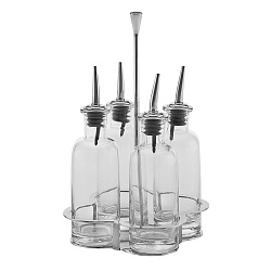 Набор для масла (4 бутылки) 200 мл на подставке NARIN