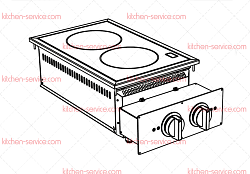 Плита индукционная встраиваемая 700 серии CHEF LINE SLDI7I4 APACH