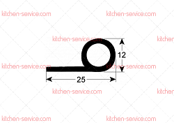 Уплотнитель для дверцы печи (3786304)