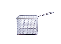 Корзинка для подачи квадратная 100х100 мм, 700 мл, нержавеющая сталь MGsteel