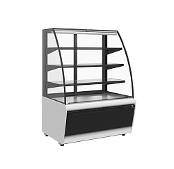 Витрина кондитерская открытая K70 VM 1,3-2 9006-9005 (ВХСв-1,3д Сarboma ТЕХНО) ПОЛЮС