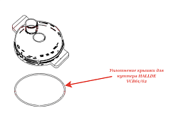 Уплотнение крышки для куттера VCB61/62 HALLDE (22438)