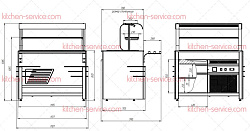 Прилавок холодильный RС12AS Case h=20 мм Челябторгтехника