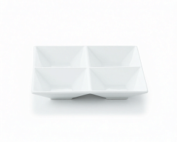 Менажница 4-х секционная 200х200 мм квадратная WILMAX