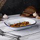 Блюдо для подачи 26x19 см h6 см 1250 мл Blue Rim эмалированная сталь SUNNEX (CEP9082)
