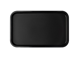 Поднос 52,5х32,5 см черный поверхность шагрень (110) MGprof (1737)