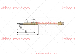 Термоэлемент M10x1 1200 мм для печи (3440134)