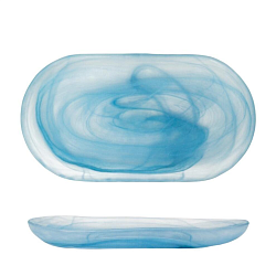Блюдо овальное 36x20 см Blue Sunset матовое стекло P.L. PROFF CUISINE (1Q-2360-6106SX)