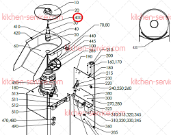 Винт M6 ось для овощерезки RG-300i HALLDE (47006)
