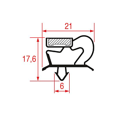 Уплотнитель изоляционный 580х385 мм для ALPENINOX (082725)