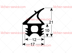 Уплотнитель дверной 785x620 мм для печи (5053388)
