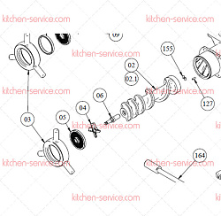 Шнек мясорубки алюминиевый для KT (LM32A002)