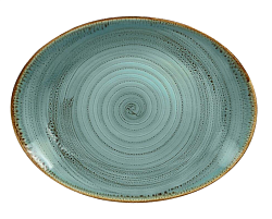 Тарелка овальная 32х23 см Twirl Lagoon RAK PORCELAIN
