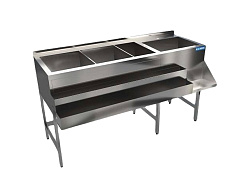 Станция барная 1200х600(745)х900 мм, 1 рейл (двойной) КАМИК